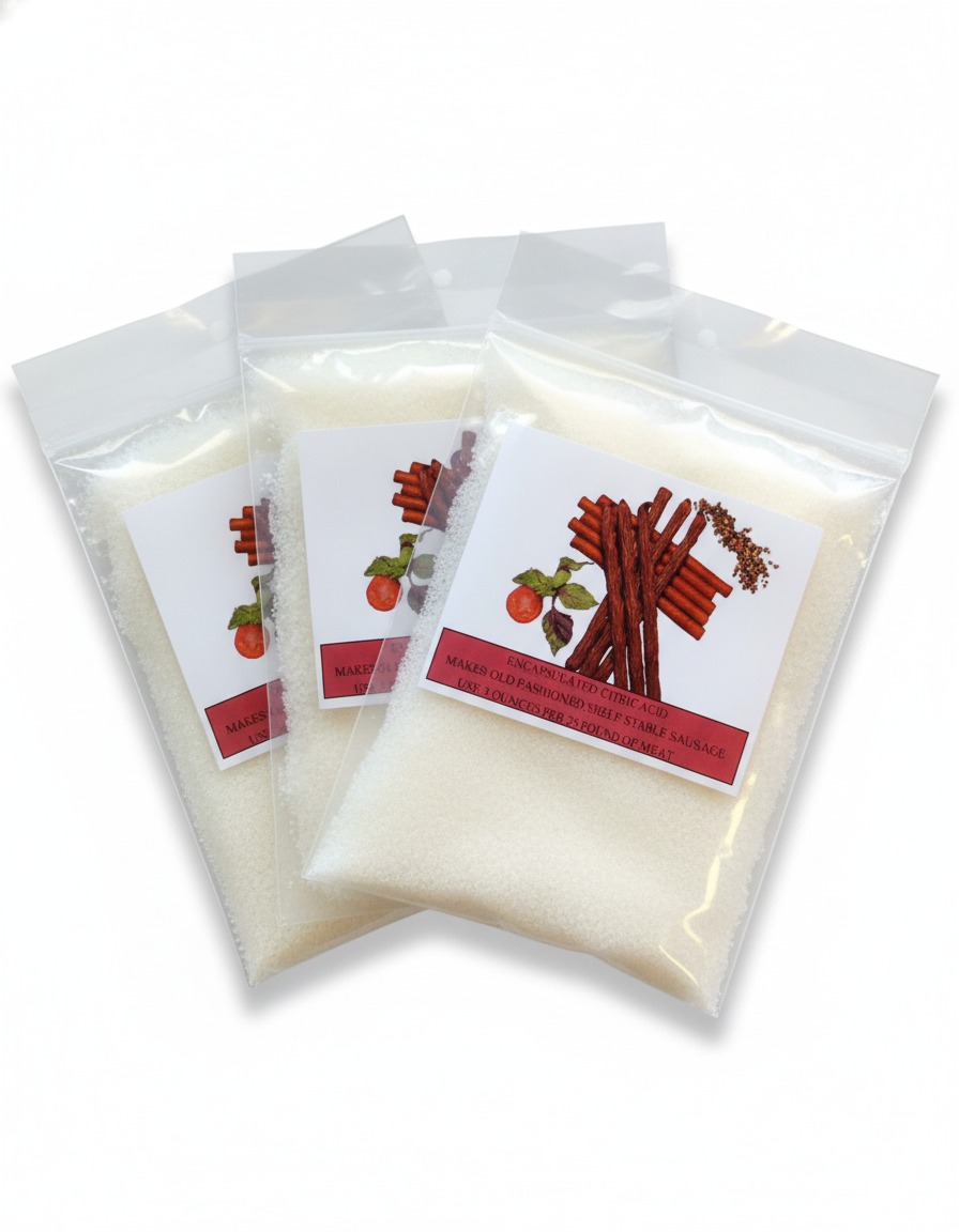 Encapsulated Citric and Lactic Acids