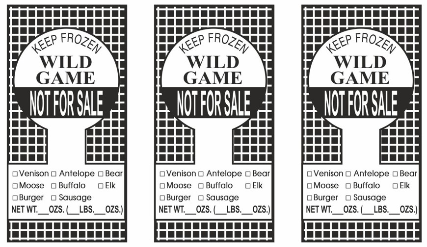 Wild Game Not For Sale Wild Game Not For Sale